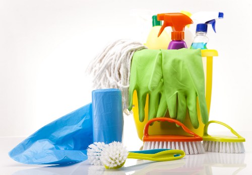 Local cleaning team servicing an executive office in Belgravia with attention to detail