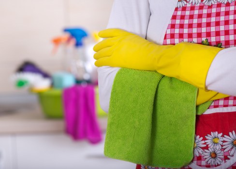 Professional weekly cleaning in a Belgravia kitchen and living area